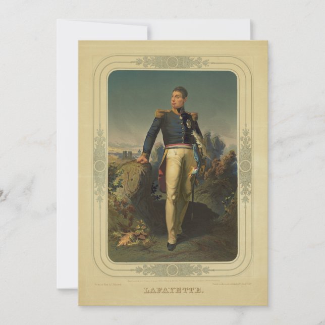 Retrato do General francês Marquês de Lafayette (Frente)