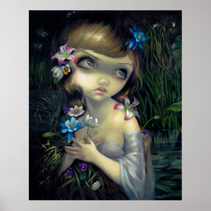 Retrato do IMPRESSÃO da ARTE de Ophelia de Opheli