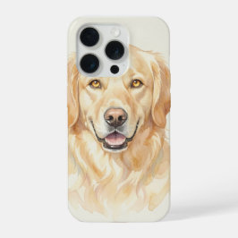 Retrato em Aquarela de Golden Retriever