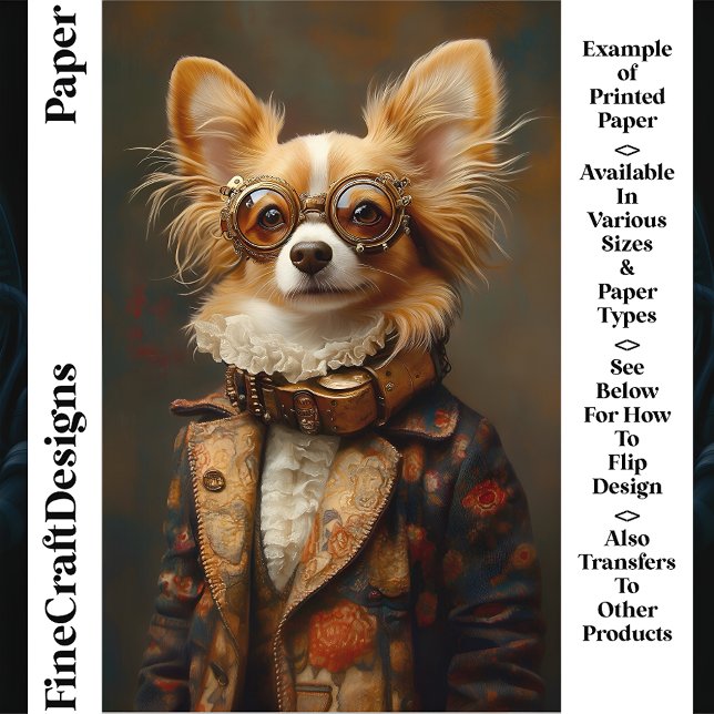 Retrato Excêntrico e Divertido do Cão Papillon em  (Criador carregado)