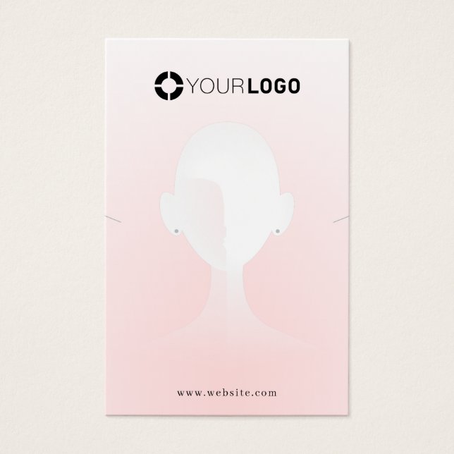 Retrato exclusivo rosa com exibição de brinco de l (Frente)