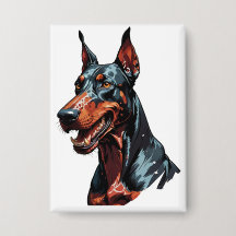 Retrato Feroz de Doberman Presente de Cachorro Agr