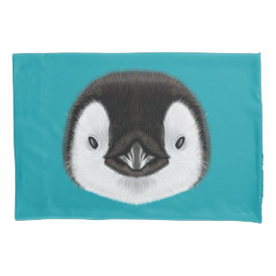 Retrato ilustrado do pintainho do pinguim de