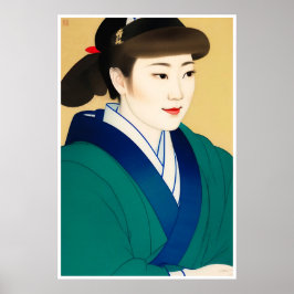 Retrato - Impressão de Arte de Bloco de Madeira