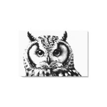 Retrato Maiúsculo de Coruja 36x24" Grande Canvas