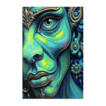 Retrato Mistico: Fusão de Arte e Fantasia