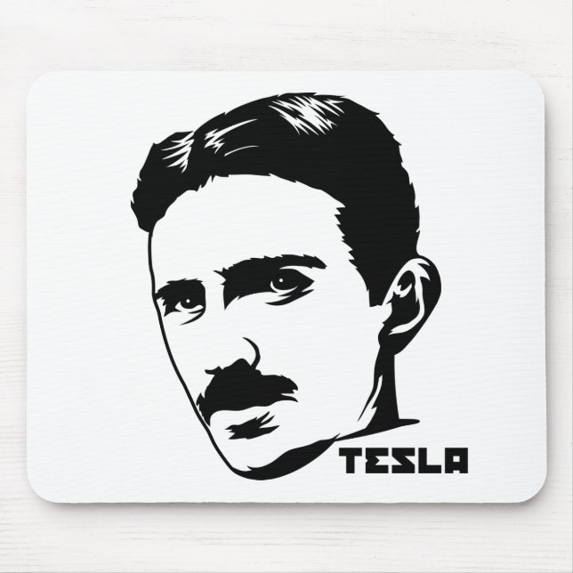 Retrato Mousepad de Nikola Tesla (Frente)
