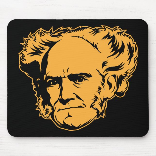 Retrato Mousepad de Schopenhauer (Frente)