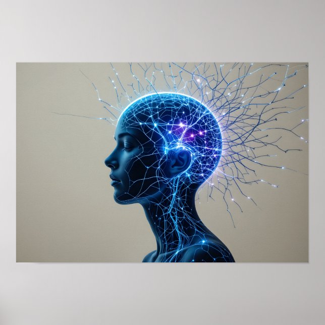 Retrato Neural Poster Wall Art (Frente)
