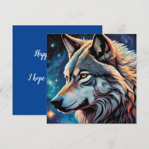 Retrato Noturno da cinza Wolf Starry