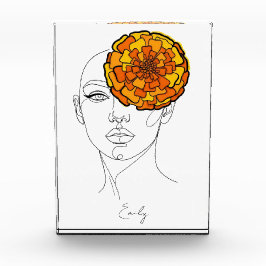 Retrato Personalizado da Flor de Nascimento de Out