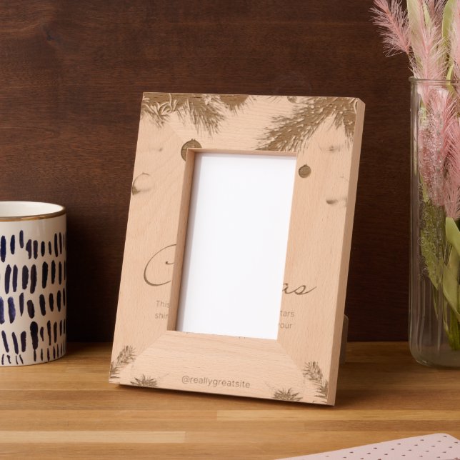 Retrato personalizado de 4" x 6", FrameStyle: natu (Left)