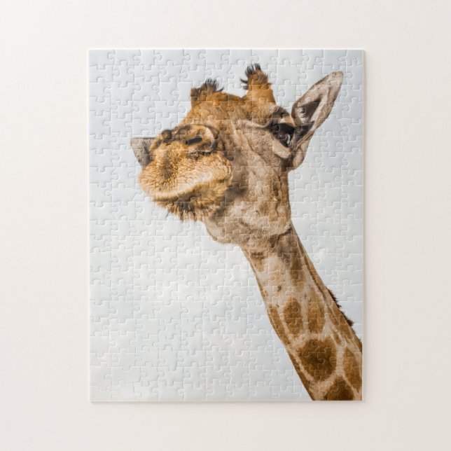 Retrato Próximo de uma Quebra-cabeça da Girafa Jig (Vertical)