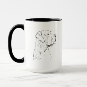 Retrato Tranquilo de Labrador Retriever, Caneca da