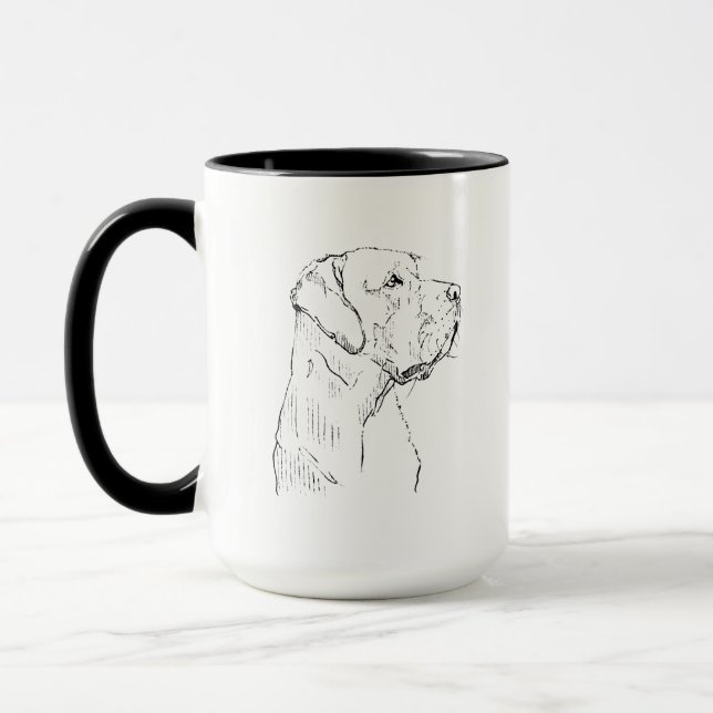 Retrato Tranquilo de Labrador Retriever, Caneca da (Esquerda)