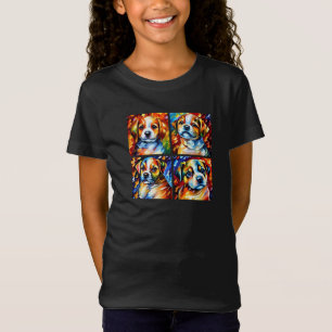 Retratos De Cãozinho Estilizado, Cute, T-Shirt