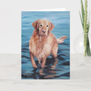 Retriever ouro em Cartão de Saudação de Arte Canin