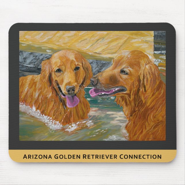 Retrievers dourados Mousepad Frolic (Frente)