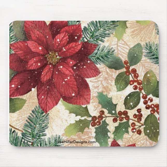 Retro 50 Poinsettia Mousepad (Frente)