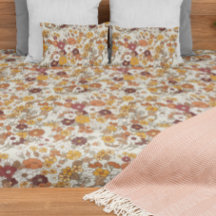 Retro 70s Mostarda de ferrugem Oliva e Sage