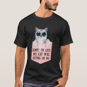 Retro 90s Camisetas de Gato Desculpe por estar atr