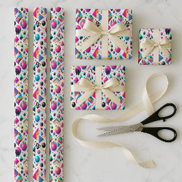 Retro 90s Memphis Geometric Neon Wrapping Bundle