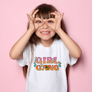 Retro Adorável "Gangue Rapariga" Toddler T-Shirt