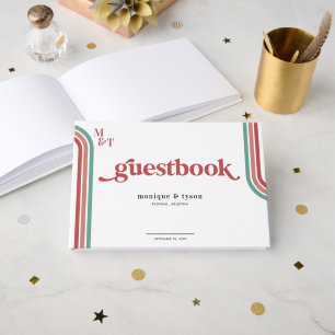 Retro Anos Setenta Livro de Visitas de Casamento