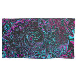 Retro Aqua Magenta e Abstrato preto