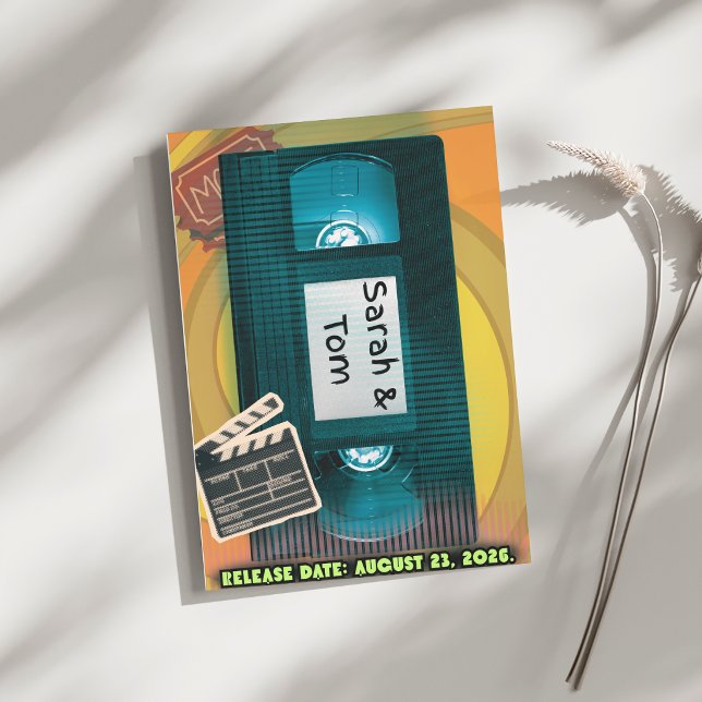 Retro Back to 90s Wedding Invitation (Criador carregado)