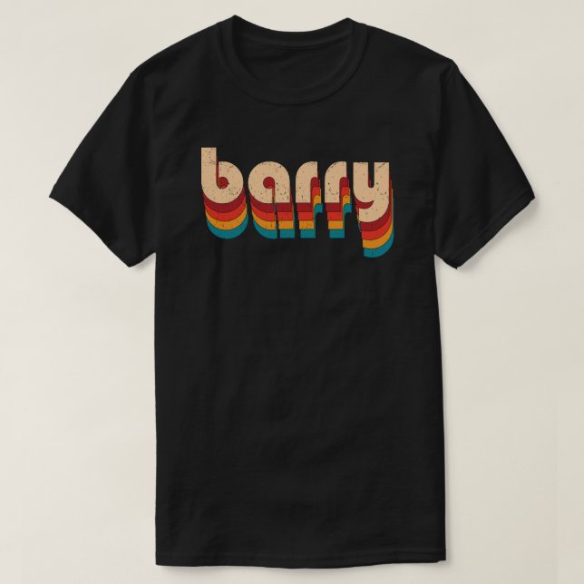 Retro Barry Name T-Shirt (Frente do Design)