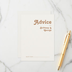 Retro Beach   Cartão de conselheiro para casamento