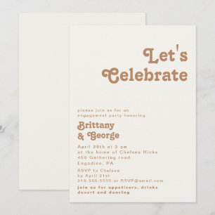 Retro Beach   Convite à celebração de Vamos de 