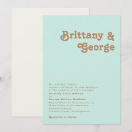 Retro Beach | Convite Para Casamento Tradicional A