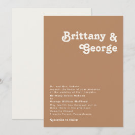 Retro Beach | Convite para Casamento Tradicional C