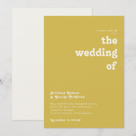 Retro Beach | Dourado Casamento De Convite