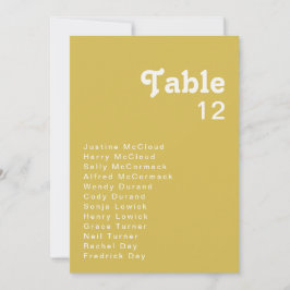 Retro Beach | Gráfico de números de tabela Dourada