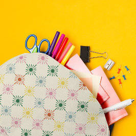 Retro Bloom Geométrico Impressão Floral Patterado