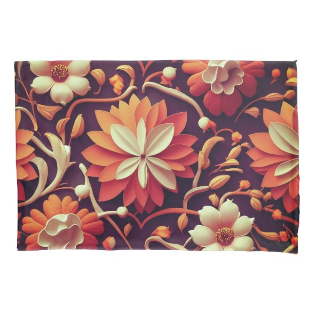 "Retro Bloom - Padrão Floral Invisível para Home D (Frente-Esquerda)