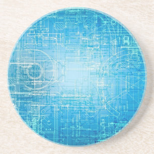 Retro Blueprint Porta copos - Art Mede Função