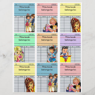 Retrô Bonito Este Livro Pertence A Marcas