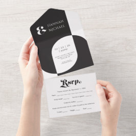 Retro Branco preto simples