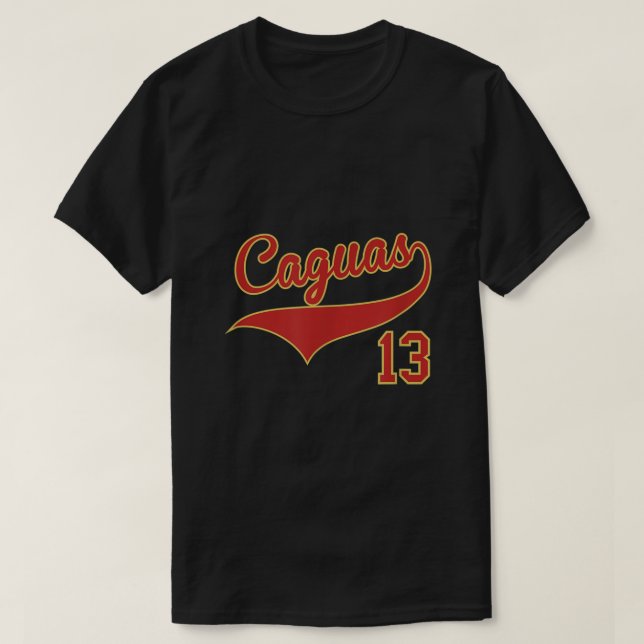 Retro Caguas Baseball Camiseta Beisbol Porto Rico (Frente do Design)