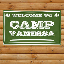 Retro Camp Bach Floresta Personalizada Boas-vindas