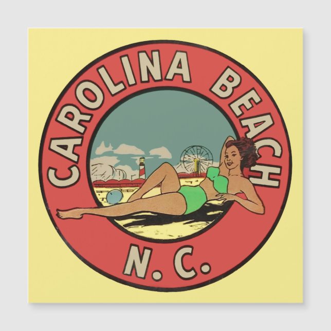 Retro Carolina Beach Roundel (Frente)