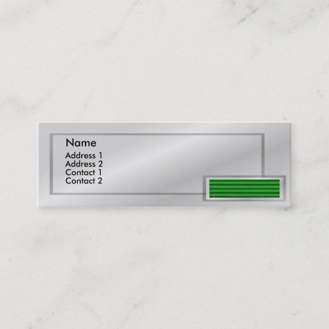 Retro - Cartão de visita do obturador verde (Frente)