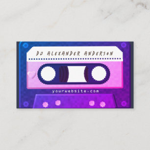 Retro Cassette Music DJ Cartão de visita