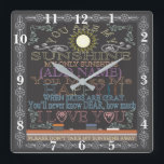 Retro Chalkboard Você É Meu Relógio De Sol<br><div class="desc">Comemore seu aniversário,  casamento,  noivado,  etc.,  com este relógio retro quadrado personalizado. Faz um belo presente. Trabalho de arte por Amelia Carrie</div>