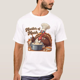 Retro Chef Peru Dia de Ação de Graças Camiseta Clá