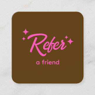 Retro Consulte um Cartão de Referência de Amigo